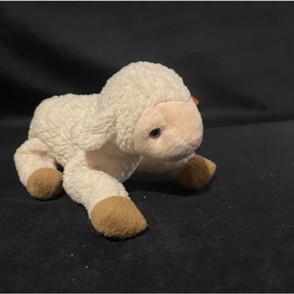 TY Beanie Baby- Ewey the Lamb Plush Toy 1999 Farm Sheep Lamb Stuffed Animal Cute